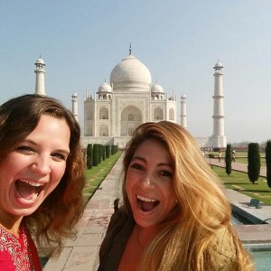 Fanie and Annie (my roommies) in Agra after meditation retreat Photo by: Annie