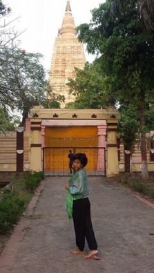 Just behind the Mahabodhi Temple (we dont have pictures of the main temple because of the 100rupee fee we want to save,lol) Photo by:VK 