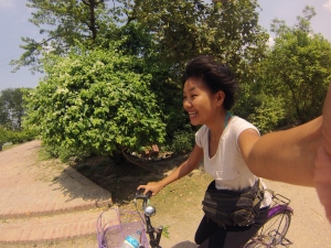 Cycling around Lumbini